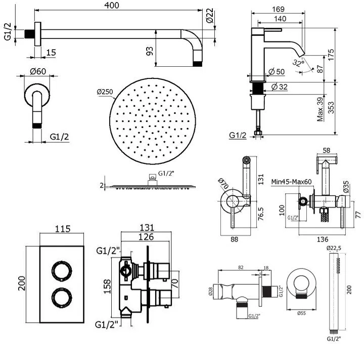 Комплект для ванной Plumberia Selection Ixo KITZXOT18QCR53 С ВНУТРЕННЕЙ ЧАСТЬЮ, хром Sancos — официальный сайт