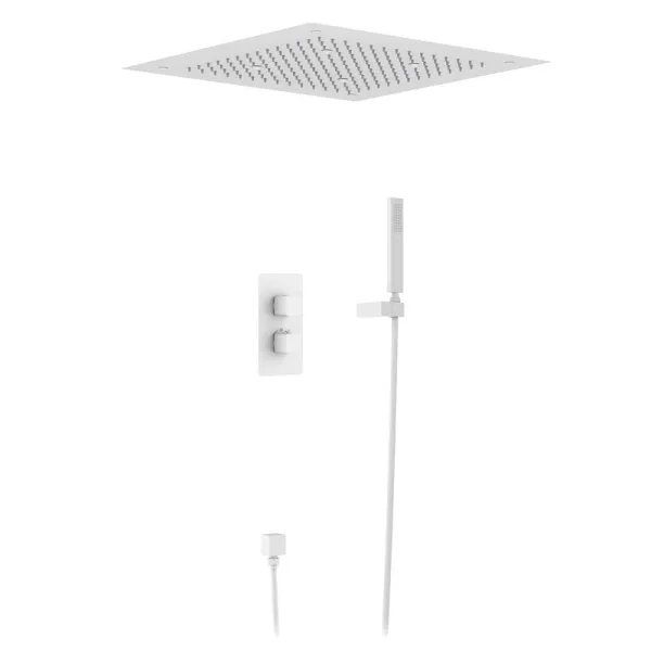 Душевой комплект Timo Petruma SX-5029/16SM, С ВНУТРЕННЕЙ ЧАСТЬЮ, с термостатом, белый матовый Sancos — Оригинал