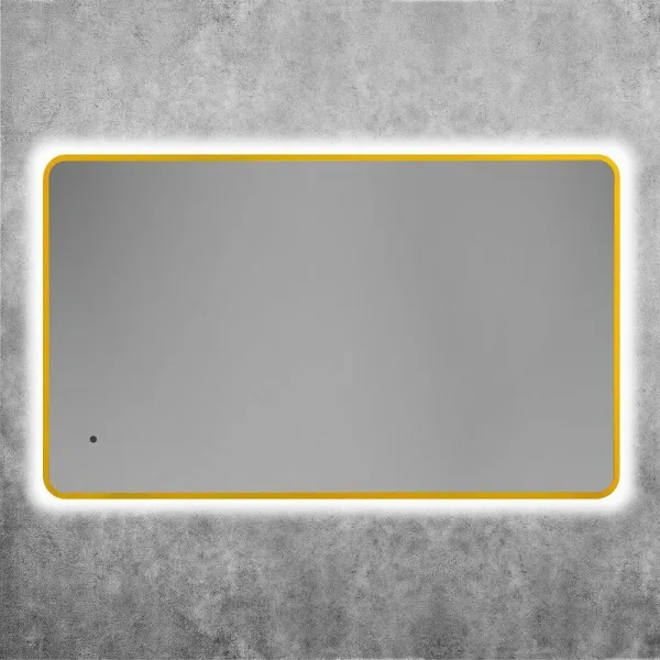 Зеркало Art&Max Siena S 60х100 золото, с LED-подсветкой, 6000К Sancos — Оригинал