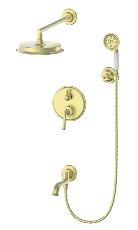 Душевой комплект Wonzon & Woghand WW-88939008-BG, С ВНУТРЕННЕЙ ЧАСТЬЮ, брашированное золото Sancos — официальный сайт