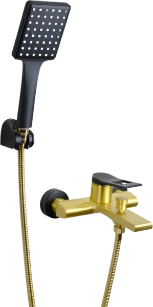 Смеситель для ванны с душем Bronze de Luxe Element EL03GB, золото, черный Sancos — Оригинал