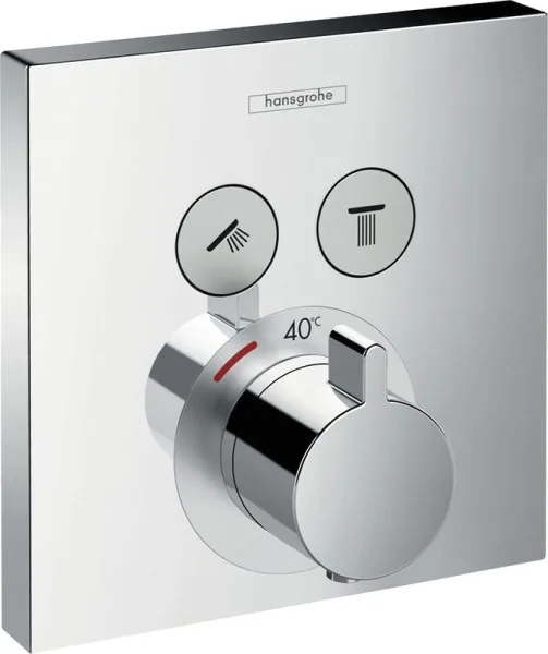 Термостатический смеситель встраиваемый Hansgrohe ShowerSelect 15763000, для душа, хром Sancos — Оригинал