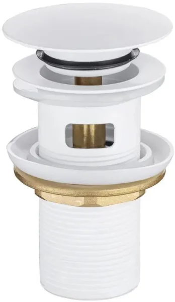 Донный клапан для раковины Splendy AA3071YORMWM с переливом, белый матовый Sancos — Оригинал