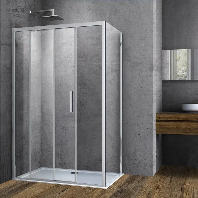 Душевой уголок Vincea Soft VSR-3SO8014CL 140х80 см, профиль хром Sancos — официальный сайт
