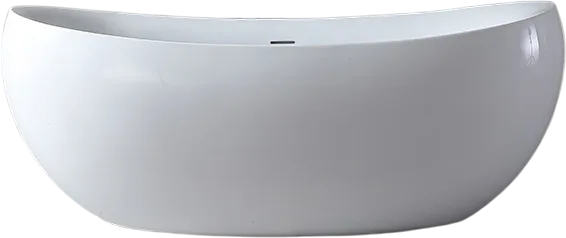 Акриловая ванна Abber AB9236 170x80 см, отдельностоящая, белая, овальная, с каркасом, со сливом-пере Sancos — Оригинал