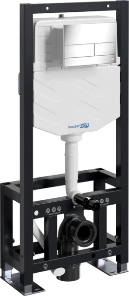 Система инсталляции для унитазов Wasserkraft Dill 61TLT.010.ME.CH04, с кнопкой смыва хром Sancos — Оригинал