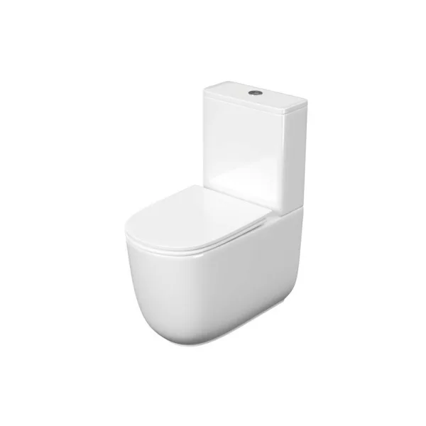 Унитаз-компакт напольный AQUATEK Optima Plus AQ4452-00 безободковый, с микролифтом Sancos — Оригинал