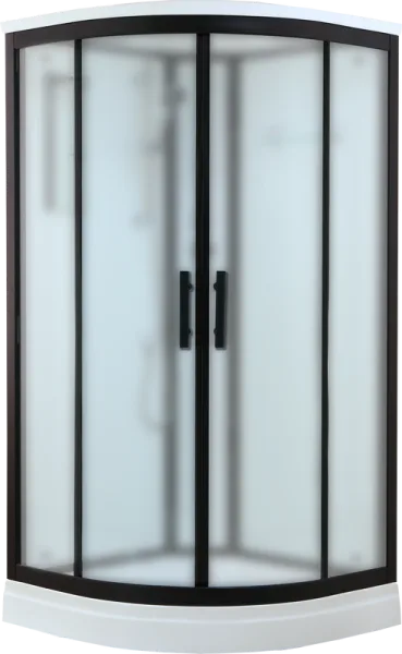 Душевая кабина Timo Standart T-6609BF Black Fabric с низким поддоном, профиль черный Sancos — Оригинал
