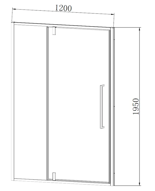 Душевая дверь в нишу Vincea Slim-N VDP-4SN120CL 120x195, профиль хром Sancos — официальный сайт