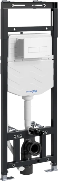 Система инсталляции для унитазов Wasserkraft Alme 15TLT.010.ME.WM03, с кнопкой смыва матовой белой Sancos — Оригинал