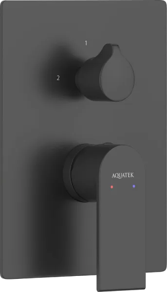 Встраиваемый смеситель AQUATEK Лира AQ1446MB С ВНУТРЕННЕЙ ЧАСТЬЮ, матовый черный Sancos — Оригинал
