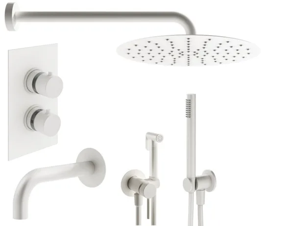 Комплект для ванной Plumberia Selection Ixo KITZXOT19QBO60 С ВНУТРЕННЕЙ ЧАСТЬЮ, белый матовый Sancos — Оригинал