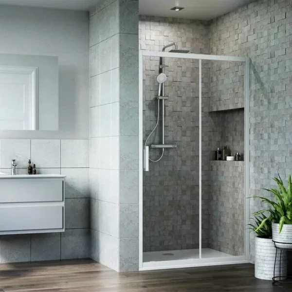 Душевая дверь в нишу Ideal Standard Connect 2 120 см, белый матовый Sancos — Оригинал