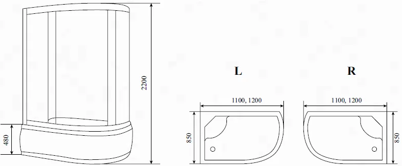 Душевая кабина Timo Comfort T-8820RF Fabric Glass с высоким поддоном, с сиденьем Sancos — официальный сайт