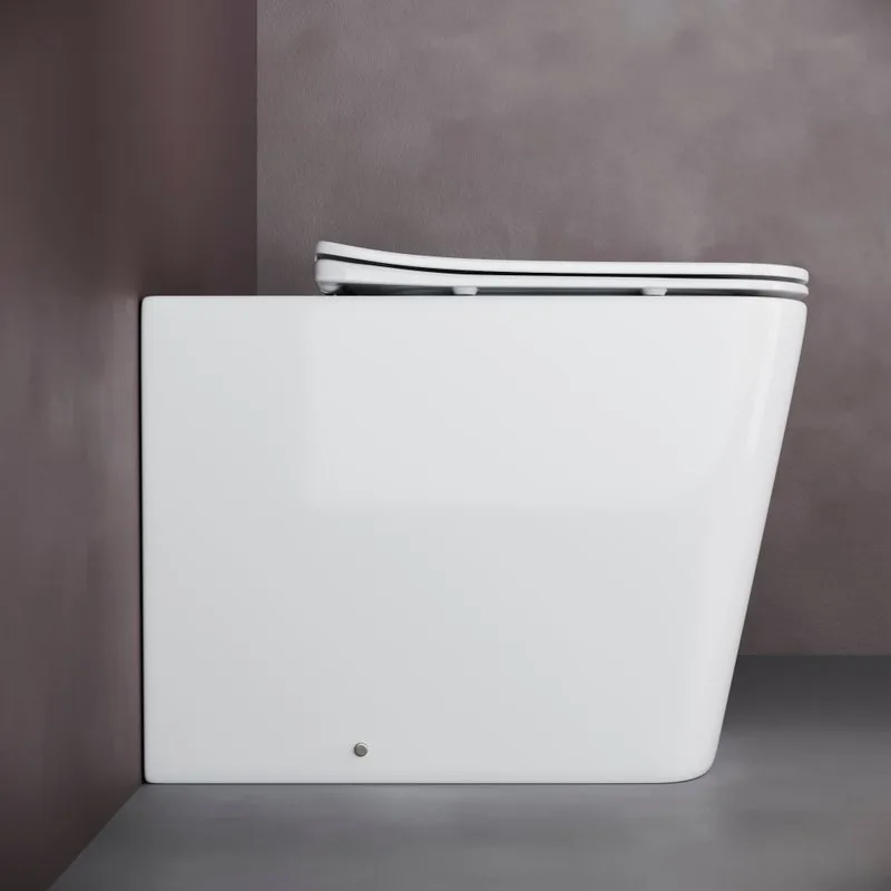 Унитаз приставной напольный Ceramicanova Cubic Rimless CN1809 Sancos — официальный сайт