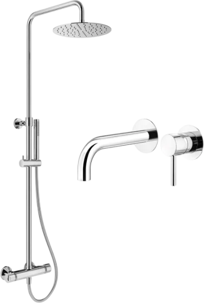 Комплект для ванной Plumberia Selection Ixo KITXO6302CR210 С ВНУТРЕННЕЙ ЧАСТЬЮ, хром Sancos — Оригинал