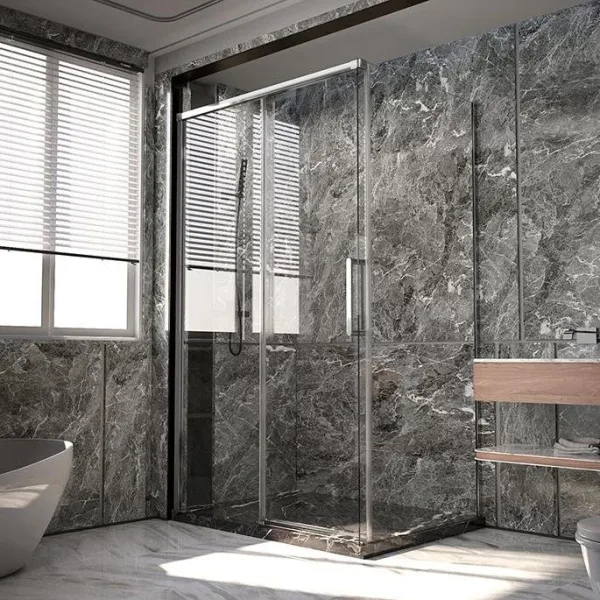 Душевой уголок Veconi Premium Trento PTC-SP-40CH 150x100, профиль хром, стекло прозрачное Sancos — Оригинал