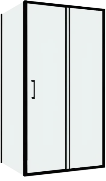 Душевой уголок Abber Schwarzer Diamant AG30120B5-S60B5 120x60, профиль черный, стекло прозрачное Sancos — Оригинал
