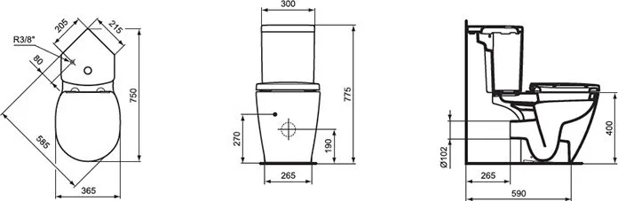 Унитаз-компакт напольный Ideal Standard Connect space Connect Space E119501 E129101 с микролифтом, г Sancos — официальный сайт