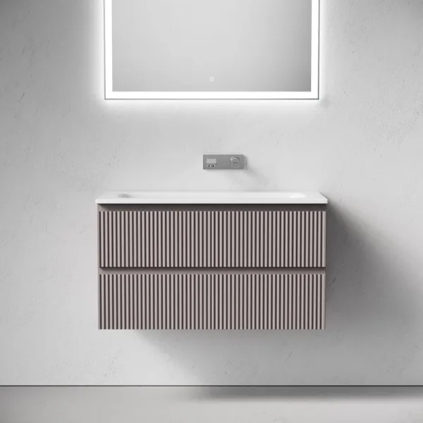 Тумба с раковиной Sancos Snob R 90 подвесная, doha soft, раковина СN7019wx Sancos — Оригинал