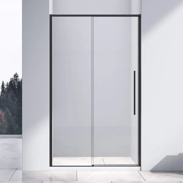 Душевая дверь в нишу Vincea Slim-N VDS-4SN140CLB 140 см, профиль черный Sancos — Оригинал