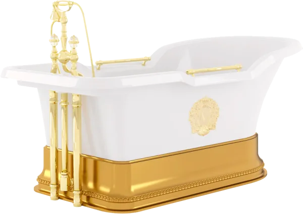 Ванна из искусственного камня Migliore Impero 25813 180x85 см, отдельностоящая, белая, с ручками, со Sancos — Оригинал