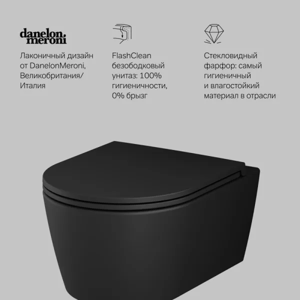 Унитаз подвесной AM.PM Func C8F1700MBSC Sancos — Оригинал
