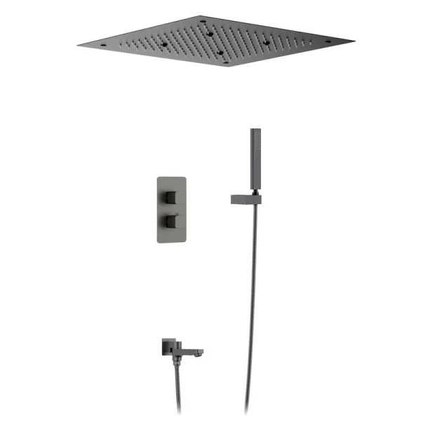 Душевой комплект Timo Petruma SX-5019/18SM, С ВНУТРЕННЕЙ ЧАСТЬЮ, черное золото Sancos — Оригинал