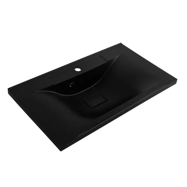 Мебельная раковина BelBagno BB800/450-LV-ART-PR-NERO черная матовая Sancos — Оригинал