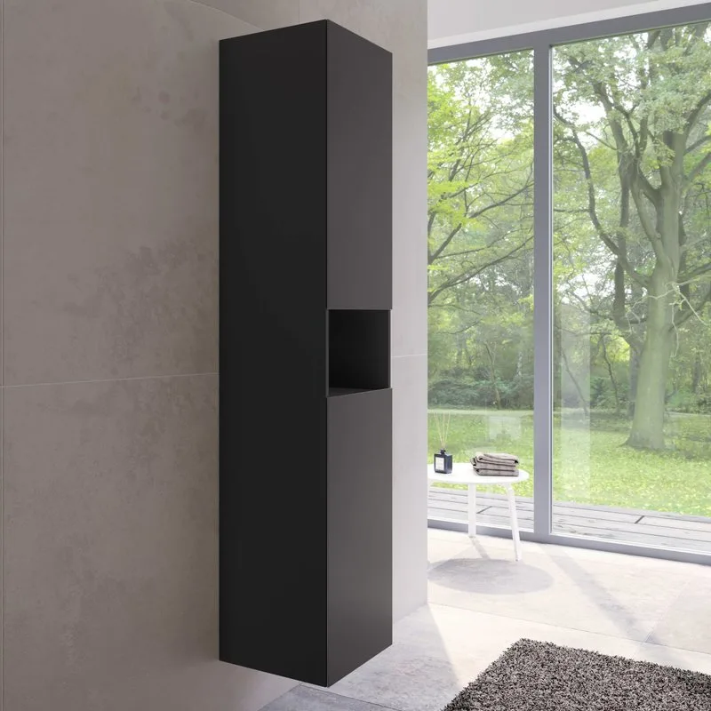 Шкаф-пенал для ванной Keuco Stageline 32831 R, вулканит, с подсветкой Sancos — официальный сайт
