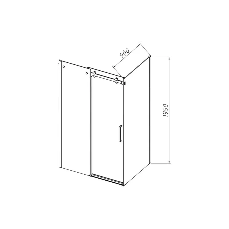 Душевой уголок Vincea Como-N VSR-4CN9013CGB 130х90, профиль матовый черный, стекло тонированное серо Sancos — официальный сайт