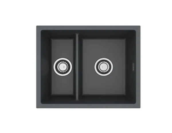 Мойка ALVEUS OMNI 50 GRANITAL DEEP BLACK-G90 550x450x198 с сифоном Sancos — Оригинал
