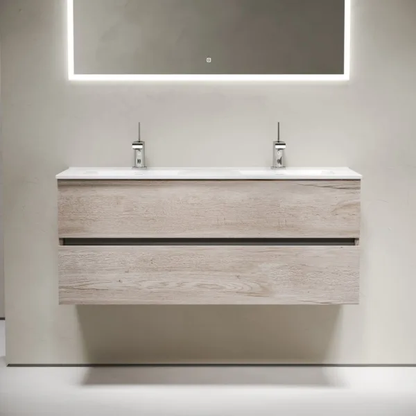 Тумба с раковиной Sancos Urban 120 см двойная, дуб галифакс натуральный Sancos — Оригинал