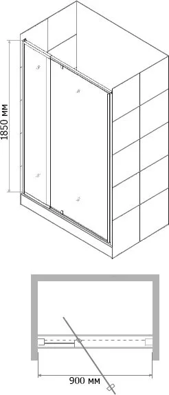Душевой уголок RGW Passage PA-02+80 см (77-90)x80x185 профиль хром, стекло прозрачное Sancos — официальный сайт
