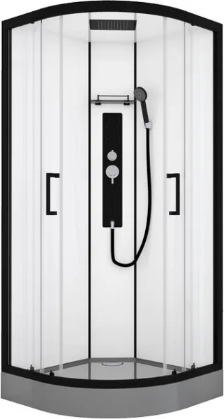 Душевая кабина Black&White Galaxy G8001, 900х900х2150, с низким поддоном Sancos — Оригинал