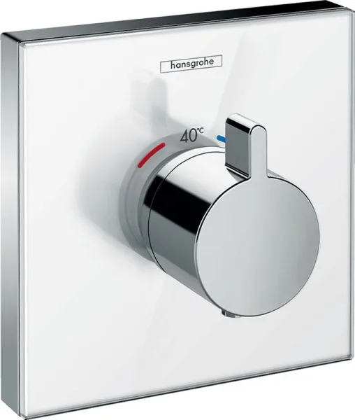 Термостатический смеситель встраиваемый Hansgrohe ShowerSelect Glass Highflow 15734400, матовый белы Sancos — Оригинал