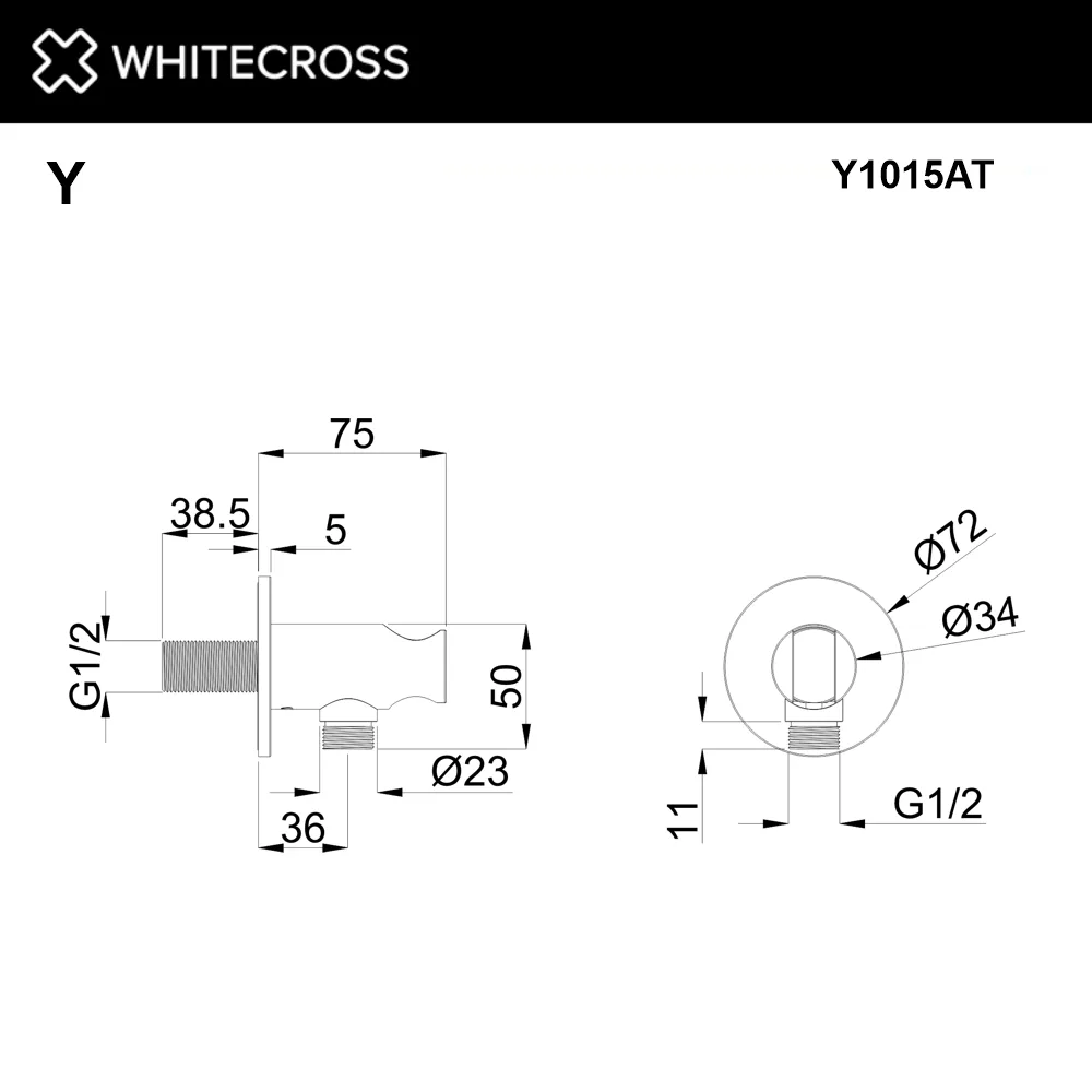 Шланговое подключение WHITECROSS Y Y1015AT, антрацит Sancos — официальный сайт