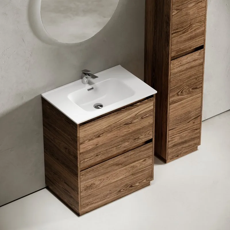 Тумба с раковиной Sancos Libra Floor 70 дуб чарльстон, белая раковина CN7007 Sancos — официальный сайт