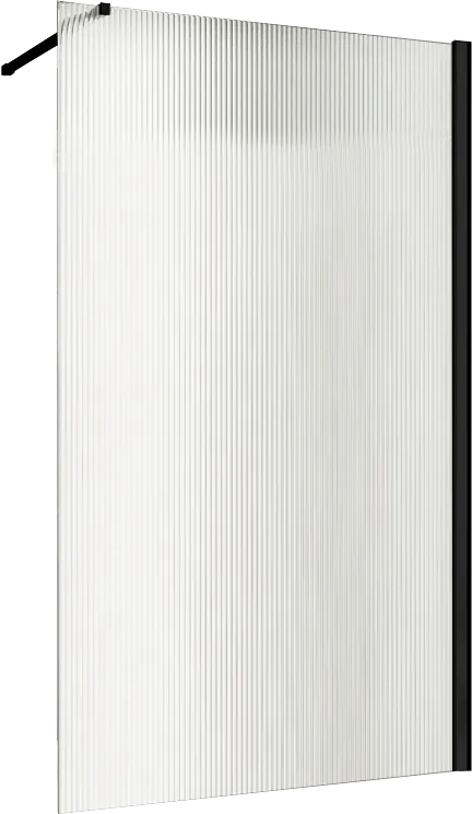 Душевая перегородка Abber Immer Offen AG61101R8 100 см, профиль черный, стекло рифленое Sancos — официальный сайт