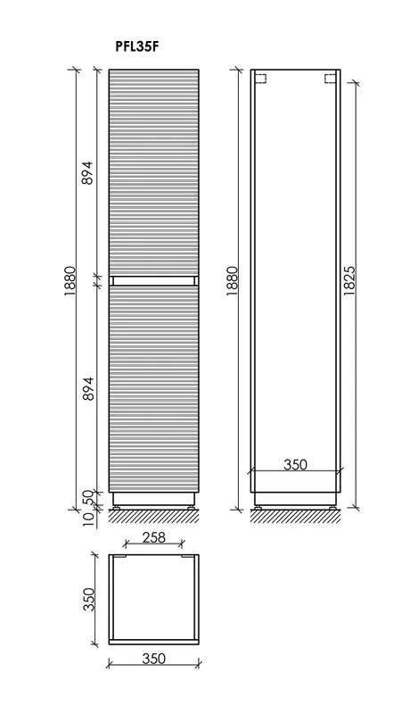 Шкаф-пенал для ванной напольный Sancos Folk Floor 350х350х1880 мм, Grey soft Sancos — официальный сайт
