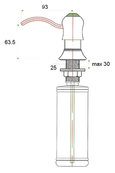 Дозатор для кухонной мойки Zorg ZR-26 хром Sancos — официальный сайт