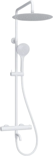 Душевая стойка Wasserkraft Mindel 8500 A188.161.155.WM Thermo, с термостатом, белая Sancos — Оригинал