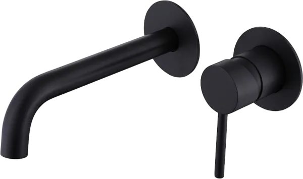 Смеситель для раковины Abber Wasser Kreis AF8112B С ВНУТРЕННЕЙ ЧАСТЬЮ, черный Sancos — Оригинал