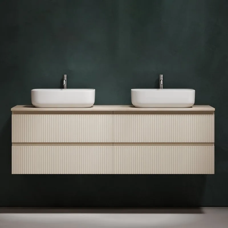 Тумба с раковиной Sancos Snob T 160 beige soft, столешница бежевая TT160A2X, раковина CN5043 Sancos — официальный сайт