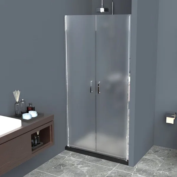 Душевая дверь в нишу BelBagno Uno B-2-90-P-Cr стекло рифленое Sancos — Оригинал