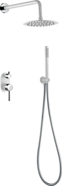 Душевой комплект Boheme Uno 464-WCR, С ВНУТРЕННЕЙ ЧАСТЬЮ, white chrome Sancos — Оригинал