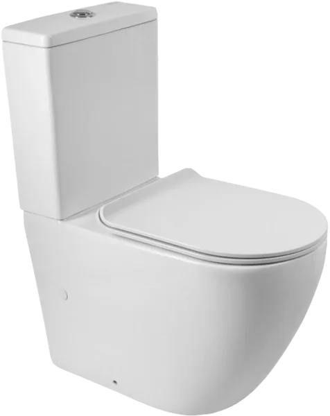Унитаз-компакт напольный BelBagno Sfera-r BB2141CPR BB2141CPR с микролифтом, безободковый, глянцевый Sancos — Оригинал