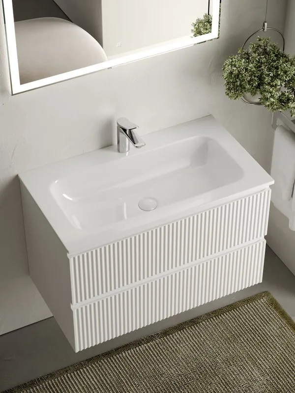 Тумба под раковину Sancos Snob R 80 подвесная Bianco (белый), SNR80W Sancos — официальный сайт