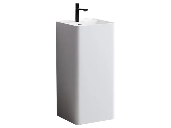 Раковина Uni-Flow Kube FS501-425 Gloss White слив в стену Sancos — Оригинал