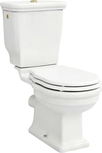 Унитаз-компакт напольный ArtCeram Hermitage WC сиденье HEA005 с микролифтом, петли бронза Sancos — Оригинал